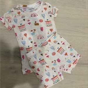 Angel Dear Hooray for Ice Cream 3T Short Sleeve Bamboo Pajamas